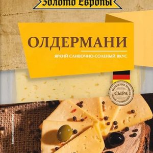 Сыр Золото Европы Олдермани 50% нарезка 125г без змж