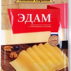 Сыр Золото Европы Эдам 45% нарезка 125г без змж