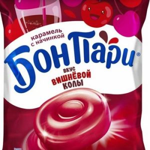 Карамель БонПари с начинкой со вкусом вишневой колы 500г