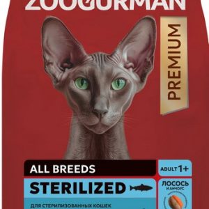 Корм д/кош Zoogurman Red д/стерилиз лосось-анчоус м/у 1,5кг