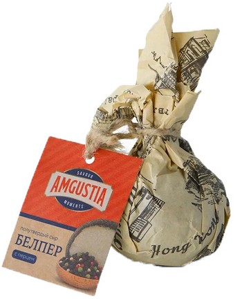 Сыр Amgustia Белпер перец/чеснок п/твердый 45% 100г