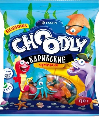 Мармелад Эссен Чудли карибские чумиксы м/у 170г