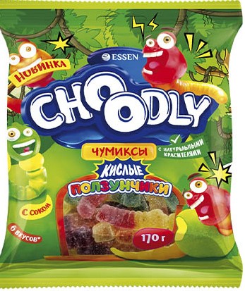 Мармелад Эссен Чудли кислые ползунчики м/у 170г