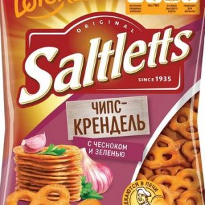 Крендель Saltletts Чипс-крендель с чесноком и зеленью 70г