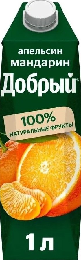 Напиток Добрый сокосодержащий апельсин мандарин т/п 1л