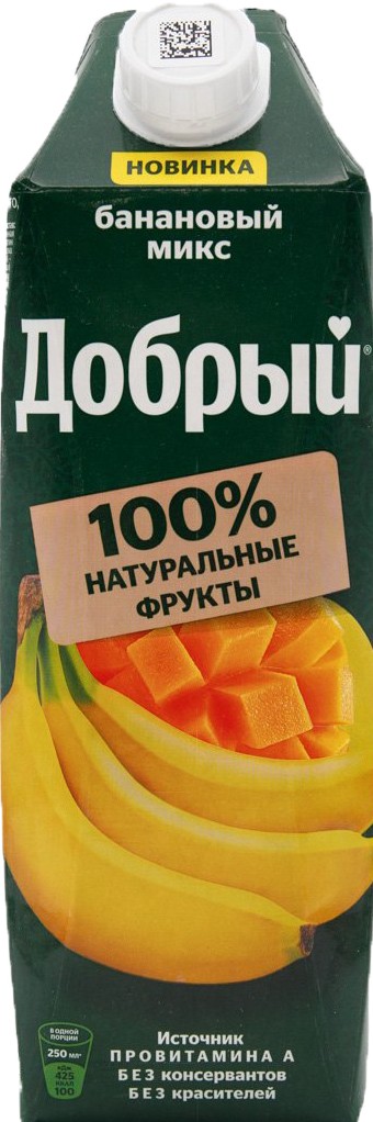 Напиток Добрый сокосодержащий банановый микс т/п 1л