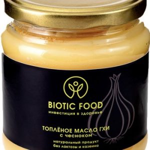 Масло Биотик Фуд топленое гхи с чесноком без лактозы 99% 380г