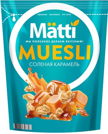Мюсли МАТТИ Соленая карамель д/п 250г