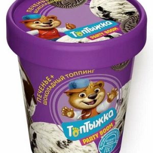 Мороженое Топтыжка Пломбир 12% Ваниль-Печенье-Шоколад стакан 270г без змж