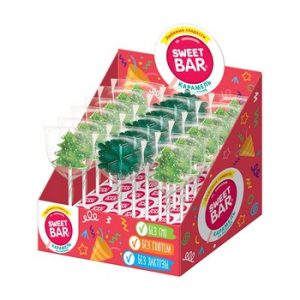 Карамель Конфитрейд SWEET BAR на палочке Елочки/Снежинки 30г
