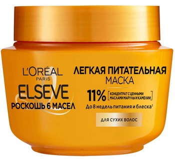 Маска д/волос Loreal Elseve Роскошь 6 масел питател 300мл