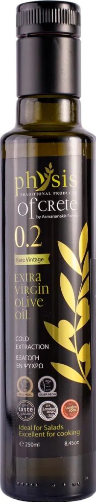 Масло Physis of crete E.V. оливковое 0,2% Асмарианаки Мария дорика с/б 250мл