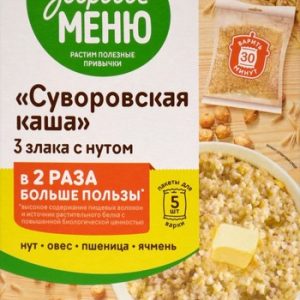Крупа Здоровое меню Суворовская каша 3 злака с нутом к/у 400г