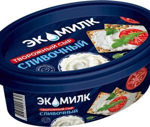 Сыр творожный Экомилк 60% п/б 120г без змж