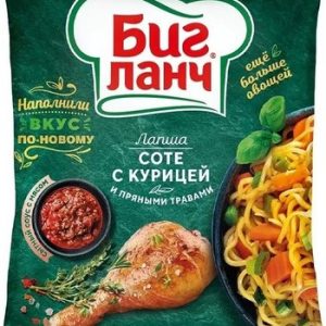 Лапша Биг Ланч Соте с курицей и пряными травами м/у 75г