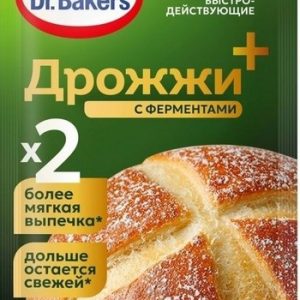 Дрожжи Dr.Bakers плюс с ферментами быстродействующие м/у 8г