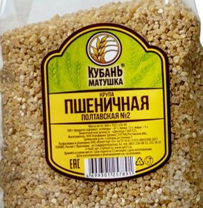 Крупа Кубань Матушка пшеничная Полтавская №2 твердый сорт ГОСТ м/у 800г