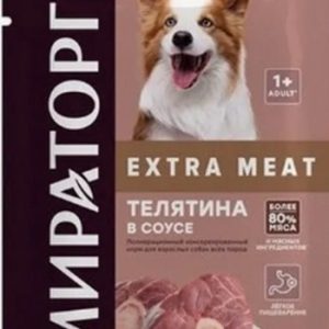 Корм д/собак Мираторг Extra Meat телятина в соусе м/у 80г