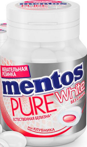 Жев резинка Mentos клубника банка 54г