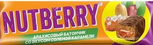 Батончик Нутберри Арахисовый батончик со вкусом соленой карамели в глазури 50г