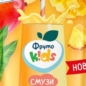 Смузи ФрутоKids банан-яблоко-манго-мандари-ананас 6+ м/у 130г