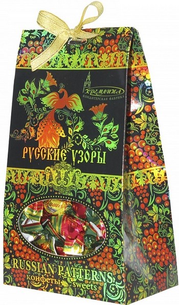 Конфеты Кремлина Русские узоры с вишней к/у 230г