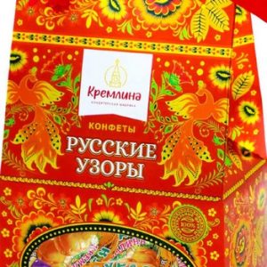 Конфеты Кремлина Русские узоры с курагой и грецким орехом к/у 230г
