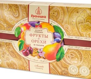 Конфеты Кремлина Фрукты ассорти в темной глаз к/у 500г