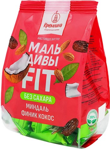 Конфеты Кремлина Мальдивы финик, миндаль,кокос б/сахара м/у 240г
