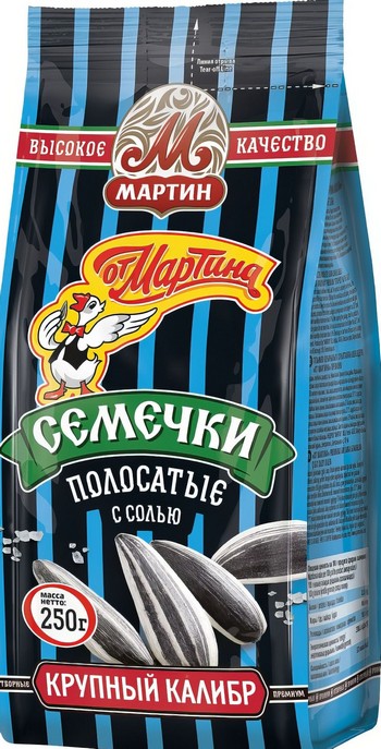 Семена подсолнечника от Мартина отборные полосатые с солью м/у 250г