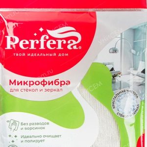 Салфетка д/стекол и зеркал Perfera микрофибра 30х30см 1шт арт.ПСХ-02