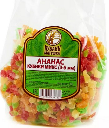 Ананас кубик Кубань Матушка 3-5мм 300г