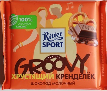 Шоколад Ritter Sport молочный с кусочками кренделя 100г