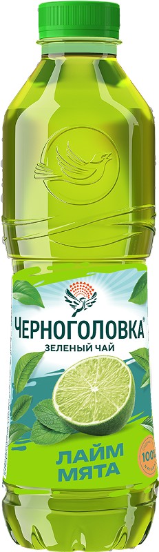 Чай холодный Черноголовка зеленый мята лайм пэт 1л