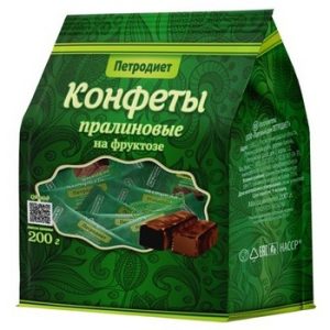 Конфеты Петродиет пралиновые на фруктозе м/у 200г