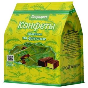 Конфеты Петродиет желейно-фруктовые на фруктозе м/у 200г