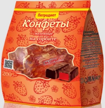 Конфеты Петродиет желейно-фруктовые на сорбите м/у 200г