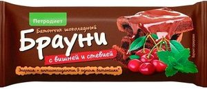 Батончик Петродиет Брауни шоколад-вишня со стевией 50г