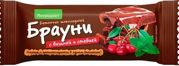 Батончик Петродиет Брауни шоколад-вишня со стевией 50г