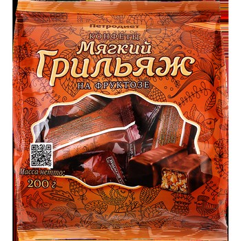 Конфеты Петродиет грильяжные на фруктозе м/у 200г