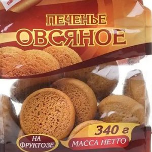 Печенье Петродиет овсяное на фруктозе м/у 340г