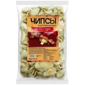 Чипсы Красный город рифленые крылья в соусе терияки м/у 140г