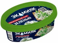 Сыр творожный Экомилк с зеленью 60% п/б 120г без змж