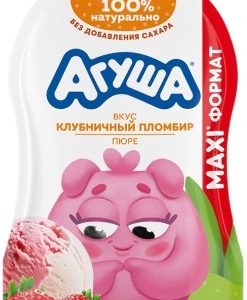 Пюре Агуша клубничный пломбир 8+ д/п 160г