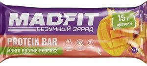 Батончик Мэд Фит б/сахара вкус Манго против персика м/у 50г