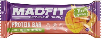 Батончик Мэд Фит б/сахара вкус Манго против персика м/у 50г