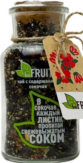 Чай Бифрутби Сокочай черный ананас, клубника, мята, мед и лимон ст/б 130г