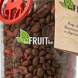 Кофе Бифрутби зерновой с кусочками клубники ст/б 180г