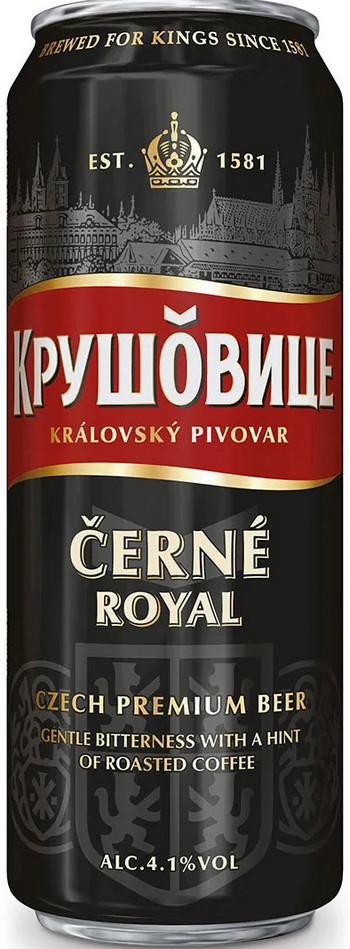 Пивной напиток Крушовице Черне темное ж/б 4,1% 0,43л