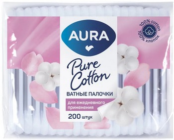 Палочки ватные Aura м/у 200шт